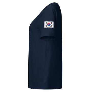 South Korea Flag Tee | Sleeve Badge | Women | Organic Cotton