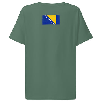 Bosnia and Herzegovina Flag Tee | Back Print | Women | Organic Cotton