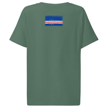 Cape Verde Flag Tee | Back Print | Women | Organic Cotton