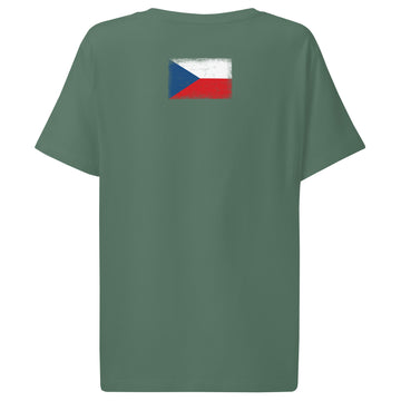 Czechia Flag Tee | Back Print | Women | Organic Cotton