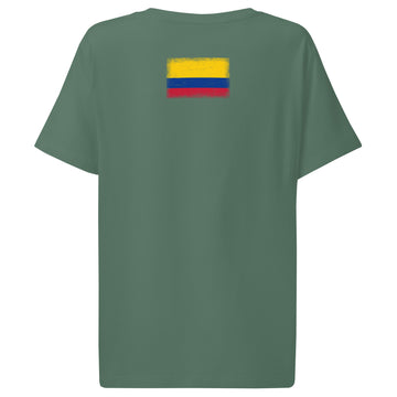 Colombia Flag Tee | Back Print | Women | Organic Cotton