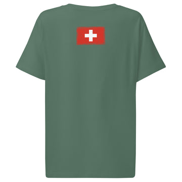 Switzerland Flag Tee | Back Print | Women | Organic Cotton