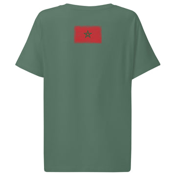 Morocco Flag Tee | Back Print | Women | Organic Cotton