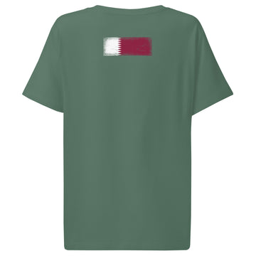 Qatar Flag Tee | Back Print | Women | Organic Cotton