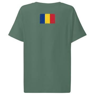 Romania Flag Tee | Back Print | Women | Organic Cotton