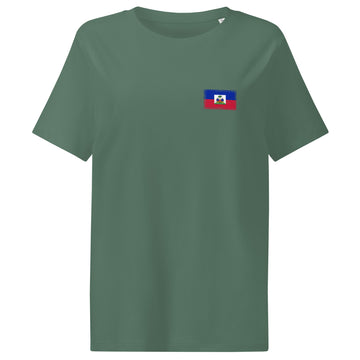 Haiti Flag Tee | Front | Women | Organic Cotton