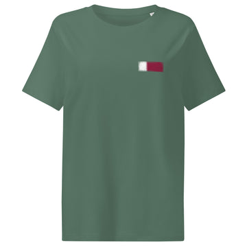 Qatar Flag Tee | Front | Women | Organic Cotton