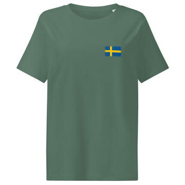 Sweden Flag Tee | Front | Women | Organic Cotton