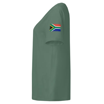 South Africa Flag Tee | Sleeve Badge | Women | Organic Cotton