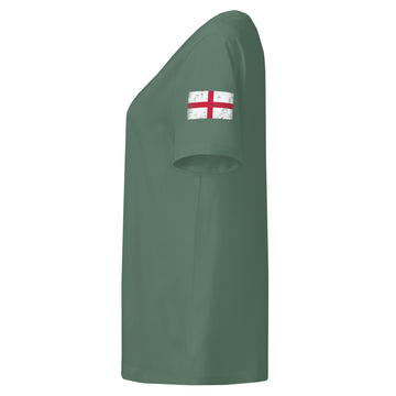 England Flag Tee | Sleeve Badge | Women | Organic Cotton