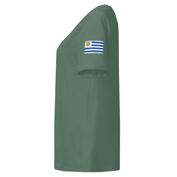 Uruguay Flag Tee | Sleeve Badge | Women | Organic Cotton