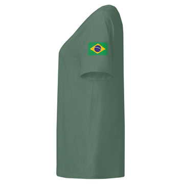 Brasil Flag Tee | Sleeve Badge | Women | Organic Cotton