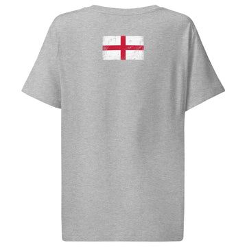 England Flag Tee | Back Print | Women | Organic Cotton