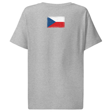 Czechia Flag Tee | Back Print | Women | Organic Cotton