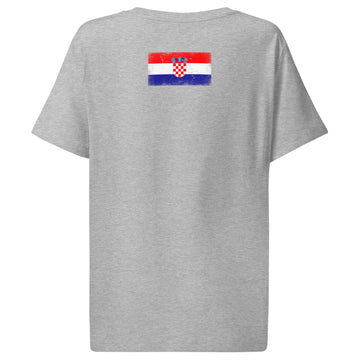 Croatia Flag Tee | Back Print | Women | Organic Cotton