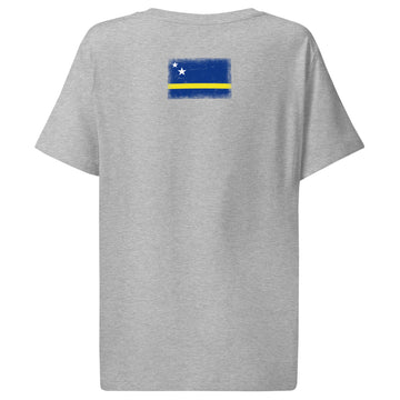 Curaçao Flag Tee | Back Print | Women | Organic Cotton