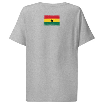 Ghana Flag Tee | Back Print | Women | Organic Cotton