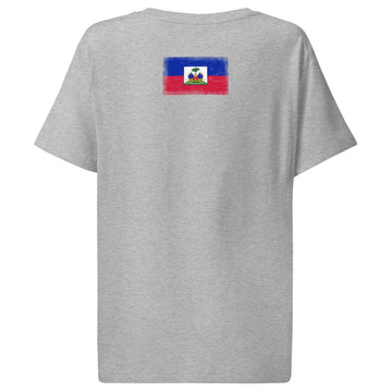 Haiti Flag Tee | Back Print | Women | Organic Cotton