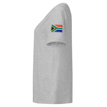 South Africa Flag Tee | Sleeve Badge | Women | Organic Cotton
