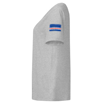 Cape Verde Flag Tee | Sleeve Badge | Women | Organic Cotton