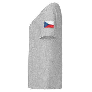 Czechia Flag Tee | Sleeve Badge | Women | Organic Cotton