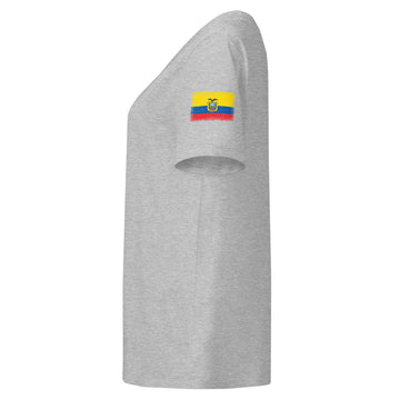 Ecuador Flag Tee | Sleeve Badge | Women | Organic Cotton
