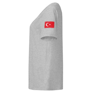 Turkey Flag Tee | Sleeve Badge | Women | Organic Cotton
