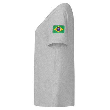 Brasil Flag Tee | Sleeve Badge | Women | Organic Cotton