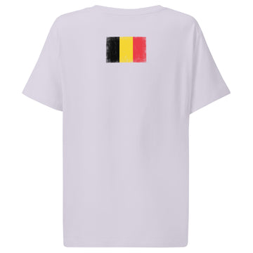 Belgium Flag Tee | Back Print | Women | Organic Cotton