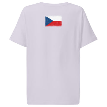 Czechia Flag Tee | Back Print | Women | Organic Cotton