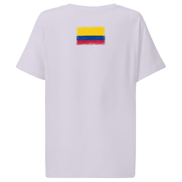 Colombia Flag Tee | Back Print | Women | Organic Cotton
