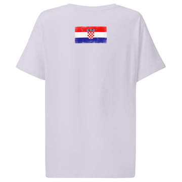 Croatia Flag Tee | Back Print | Women | Organic Cotton