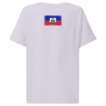 Haiti Flag Tee | Back Print | Women | Organic Cotton