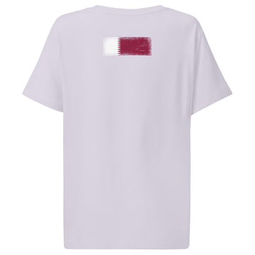 Qatar Flag Tee | Back Print | Women | Organic Cotton
