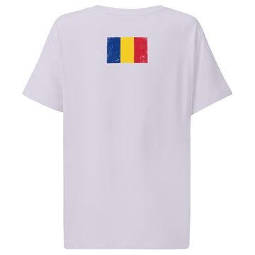 Romania Flag Tee | Back Print | Women | Organic Cotton