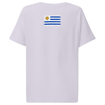 Uruguay Flag Tee | Back Print | Women | Organic Cotton