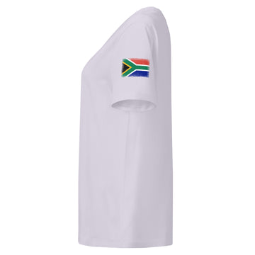 South Africa Flag Tee | Sleeve Badge | Women | Organic Cotton