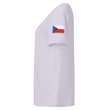 Czechia Flag Tee | Sleeve Badge | Women | Organic Cotton