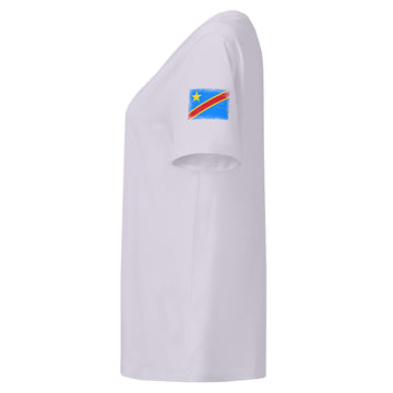 Congo Flag Tee | Sleeve Badge | Women | Organic Cotton