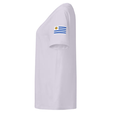 Uruguay Flag Tee | Sleeve Badge | Women | Organic Cotton