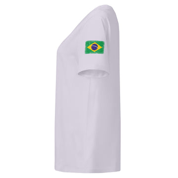 Brasil Flag Tee | Sleeve Badge | Women | Organic Cotton