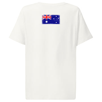 Australia Flag Tee | Back Print | Women | Organic Cotton