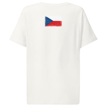 Czechia Flag Tee | Back Print | Women | Organic Cotton
