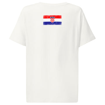 Croatia Flag Tee | Back Print | Women | Organic Cotton