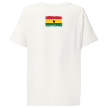 Ghana Flag Tee | Back Print | Women | Organic Cotton