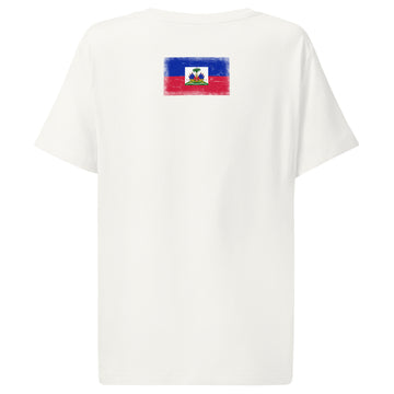 Haiti Flag Tee | Back Print | Women | Organic Cotton