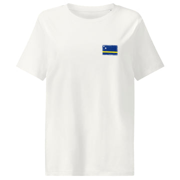 Curaçao Flag Tee | Front | Women | Organic Cotton