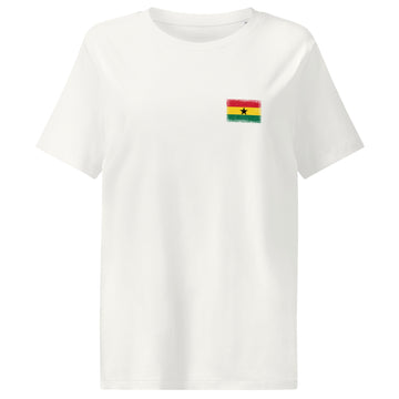 Ghana Flag Tee | Front | Women | Organic Cotton