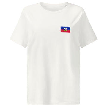 Haiti Flag Tee | Front | Women | Organic Cotton
