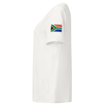 South Africa Flag Tee | Sleeve Badge | Women | Organic Cotton